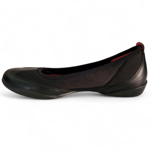 ECCO black comfort ballet flats slip on shoes size 38 - Picture 10 of 12